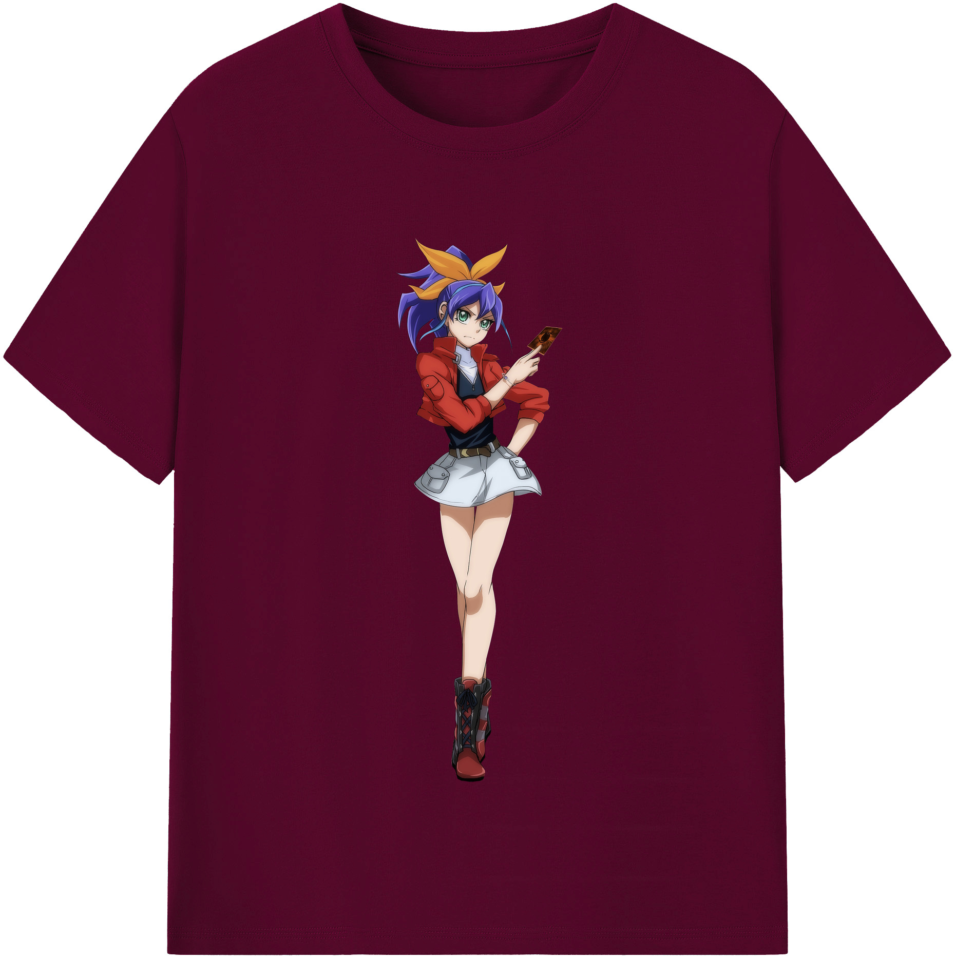 （画像用） 遊☆戯☆王 Yu-Gi-Oh! レディースカジュアルプリントTシャツ（綿100％）